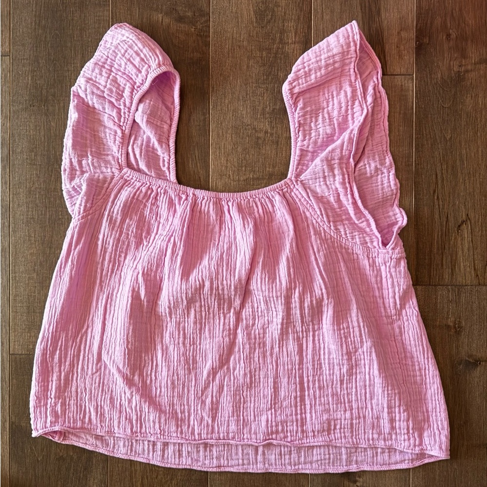 Pink Ruffle Sleeve Blouse - Picture 8 of 9